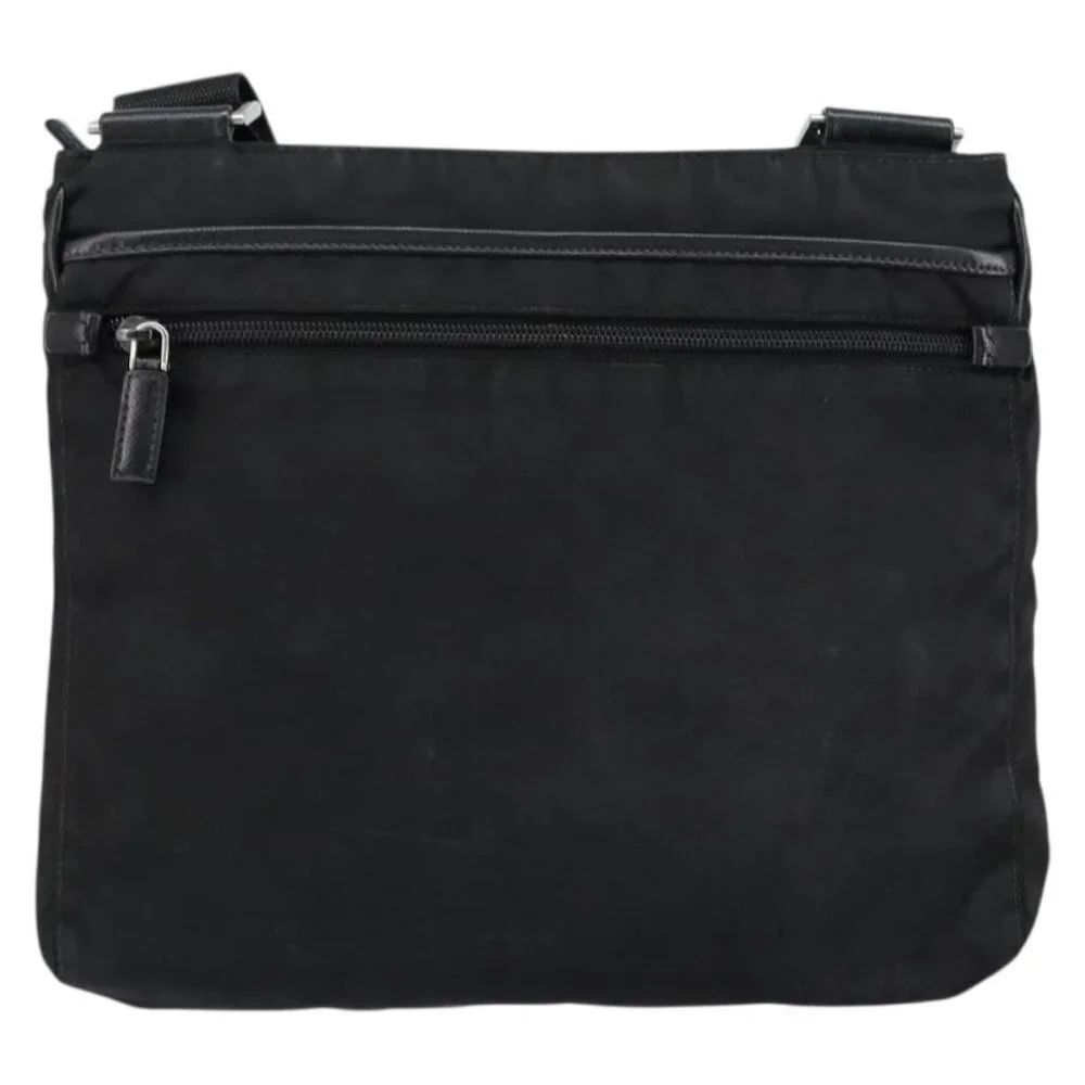 Authentic PRADA Shoulder Bag Nylon Black Silver - Picture 10 of 16